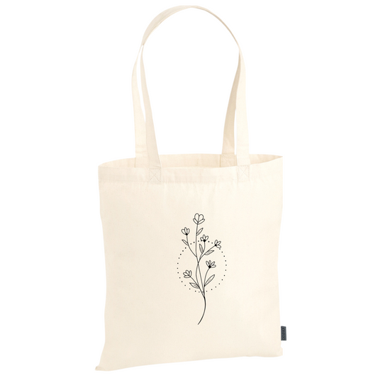 Baumwollbeutel | "Blumen im Kreis"