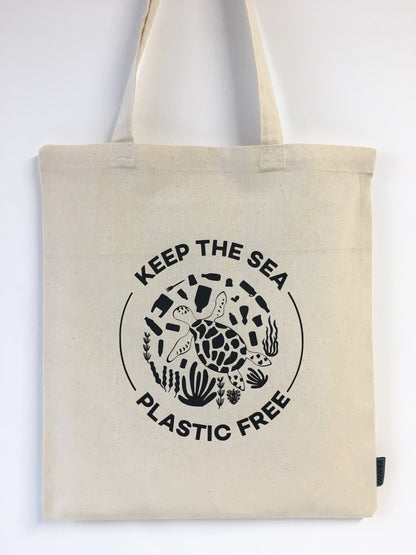Baumwollbeutel | "Keep the sea plastic free"